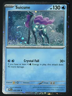 Suicune (Cosmos Holo) 026/094 Phantasmal Flames NM w/ SWIRL 🌀 Pokemon TCG - Image 4