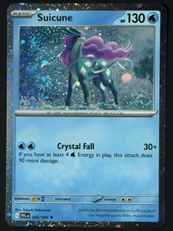 Suicune (Cosmos Holo) 026/094 Phantasmal Flames NM w/ SWIRL 🌀 Pokemon TCG - Image 5
