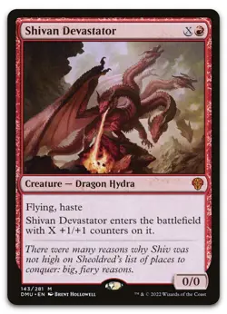 Shivan Devastator #143 (LP) Dominaria United DMU Magic MTG - Image 1