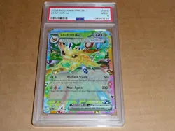 2025 Pokemon PRISMATIC EVOLUTIONS LEAFEON EX #006 PSA 9 - Image 1