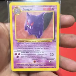 Pokemon Gengar 20/62 Fossil Stage 2 80 HP Regular Rare Unlimited English - Image 1