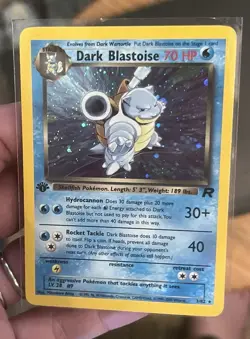 Dark Blastoise Pokemon 1st Edition Holo Rare Team Rocket 3/82 - Image 1