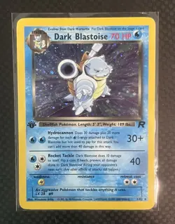 Dark Blastoise Pokemon 1st Edition Holo Rare Team Rocket 3/82 - Image 4