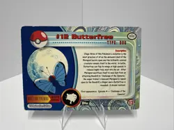 Butterfree #12 2000 Topps series 1 Pokemon TCG Black Logo TV Animation Edition - Image 5