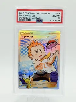 PSA 10 - 2017 Pokemon Sun & Moon Burning Shadows Sophocles #146/147 (LP) - Image 1