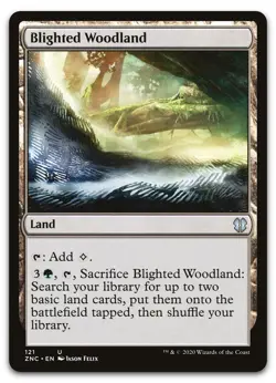 Blighted Woodland #121 (LP) Zendikar Rising ZNC Magic MTG - Image 1