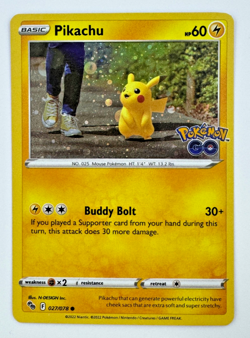 Pikachu | 027/078 | Pokemon GO | Common | Cosmo Holo | LP - Image 1