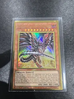Red-Eyes Darkness Metal Dragon (Alternate) MGED-EN009 Premium Gold 1st LP Yugioh - Image 1