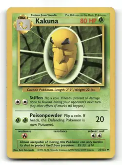 Kakuna 33/102 - Base Set - Pokemon Card MP - Image 1