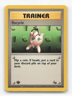 Pokemon TCG - Recycle 61/62 Lightly Played Common Fossil 1st Edition - Image 1
