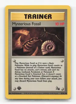 Pokemon TCG - Mysterious Fossil 62/62 Lightly Played Common Fossil 1st Edition - Image 1