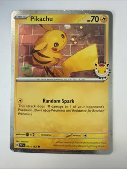 Pikachu #51/162 Cosmos Holo Pokemon Temporal Forces - Image 1
