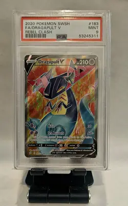 POKEMON DRAGAPULT V FULL ART 2020 REBEL CLASH #183 PSA 9 MINT - Image 1