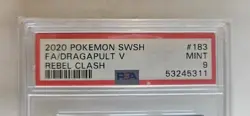 POKEMON DRAGAPULT V FULL ART 2020 REBEL CLASH #183 PSA 9 MINT - Image 3