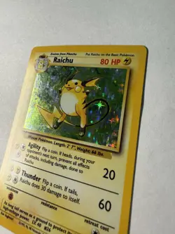 Raichu 14/102 Pokemon Card TCG Unlimited Holo Rare 1999 Vintage Wotc Nintendo ⚡ - Image 2