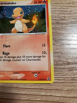 2004 Pokemon EX FireRed & LeafGreen Charmander #113/112 Secret Rare Holo - Image 4
