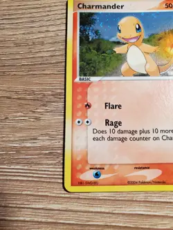 2004 Pokemon EX FireRed & LeafGreen Charmander #113/112 Secret Rare Holo - Image 5