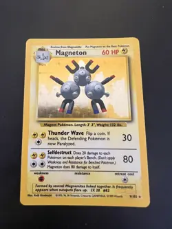 Pokemon TCG Magneton – Base Set 9/102 – Holo Rare – MP - Image 1