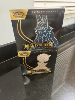 Pokemon TCG Mega Evolution Elite Trainer Boxes Lucario Gardevoir ETB X2 - Image 1
