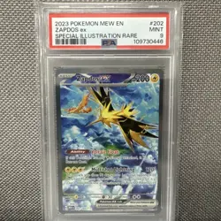 Pokemon TCG Scarlet & Violet 151 Zapdos EX SIR 202/165 PSA 9 MINT - Image 1