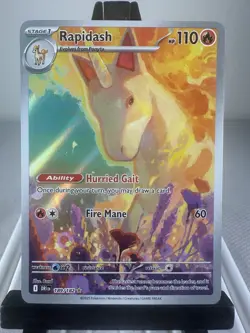 Pokemon TCG Rapidash 189/182 SV10: Destined Rivals Illustration Rare NM Holo NM - Image 1