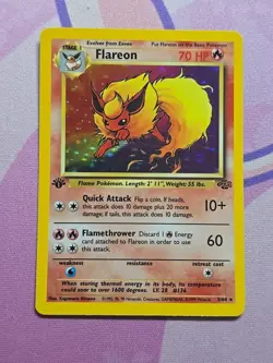 Flareon Jungle Holo 1st Edition Pokemon Card Rare Clean Holo 03/64 LP - Image 1