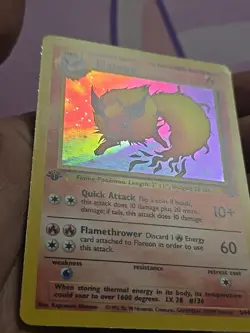 Flareon Jungle Holo 1st Edition Pokemon Card Rare Clean Holo 03/64 LP - Image 4