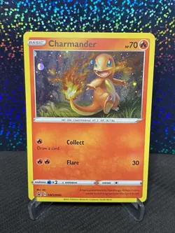 Pokemon Charmander Cosmo Holo SWSH092 Blk ⭐ Promo NM - Image 1