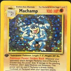 Machamp 1st Edition 8/102 Holo Base Set Pokemon Card 1999 WOTC Vintage - Image 3