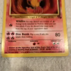 Pokemon Moltres Fossil Set 27/62 Rare Regular Unlimited 1999 Card - Image 3