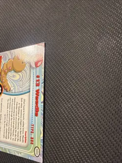 1999 Topps Pokemon Weedle #13 TV Animation Edition Blue Logo Non Holo 1st Print - Image 3