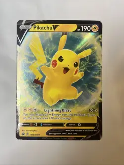 Pikachu V SWSH198 Black Star Promo Holo Pokemon Card NM - Image 1