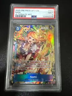 Nami Alt Art PSA 9 OP11-054 2025 English One Piece TCG - Image 1