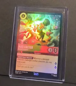 Disney Lorcana D23 2026 Mad Hatter Unruly Eccentric Card TCG Gold Member Promo - Image 2