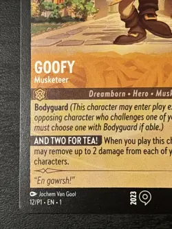 Disney Lorcana Goofy Musketeer 2023 Gamescom Promo 12/P1 Nm - Image 5