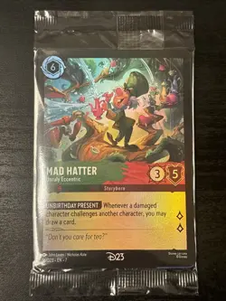 Disney Lorcana D23 2026 Mad Hatter Unruly Eccentric Gold Member Promo Sealed Nm - Image 1