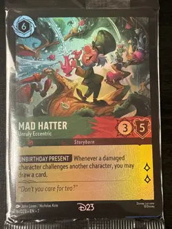 Disney Lorcana D23 2026 Mad Hatter Unruly Eccentric Gold Member Promo Sealed Nm - Image 2