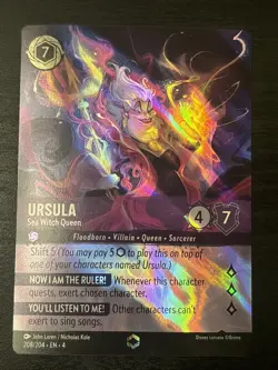 Disney Lorcana - Ursula - Sea Witch Queen Enchanted Ursula's Return 208/204 Nm - Image 1