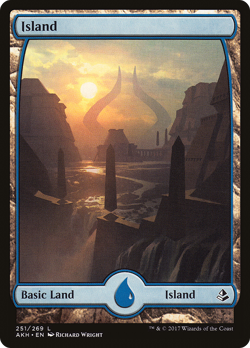 Island (251) - Full Art #251 (HP) Amonkhet AKH Magic MTG - Image 1