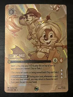 ENCHANTED FOIL CHIP N DALE Recovery RANGERS - Azurite Seas - Disney Lorcana Nm - Image 1