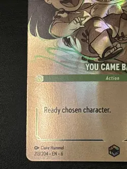 You Came Back (Enchanted) 213/204 Azurite Sea Holo Disney Lorcana Enchanted Nm - Image 5