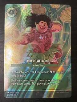 You're Welcome (Enchanted) 213/204 Shimmering Skies Holo Disney Lorcana Nm - Image 1