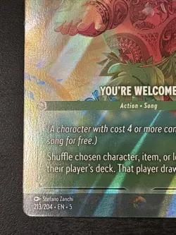 You're Welcome (Enchanted) 213/204 Shimmering Skies Holo Disney Lorcana Nm - Image 5