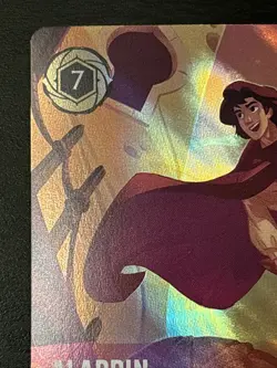 2023 DISNEY LORCANA THE FIRST CHAPTER ENCHANTED ALADDIN HEROIC OUTLAW Nm - Image 2