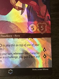 2023 DISNEY LORCANA THE FIRST CHAPTER ENCHANTED ALADDIN HEROIC OUTLAW Nm - Image 4