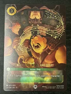 231/204 Malicious, Mean and Scary Enchanted Foil Disney Lorcana Set 10 Nm - Image 1