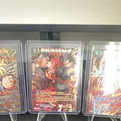 Bandai Dragon Ball Super Son Goku Goku Black Frieza Card Lot 3 Foil English - Image 3
