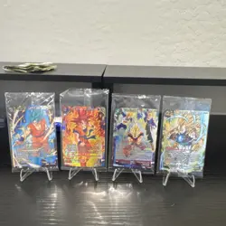 Dragon Ball Super Card Game Bandai Goku Vegeta Card Lot 4 Holo English Standard - Image 1
