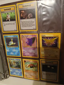 Pokemon Card Collection Binder old cards fossil, jungle, - Image 1