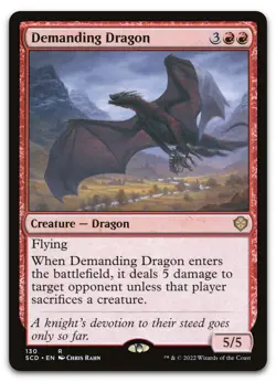 Demanding Dragon #130 (NM) Starter Commander SCD Magic MTG - Image 1